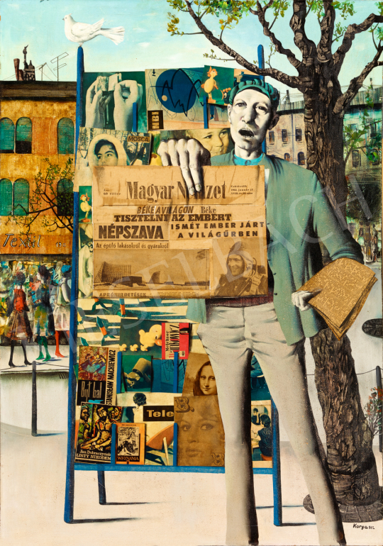  Korga, György - Budapest, 1962 (Paperboy, Gagarin, Mona Lisa, Brigitte Bardot), 1962 | 2. Postwar and Contemporary Auction auction / 49 Lot