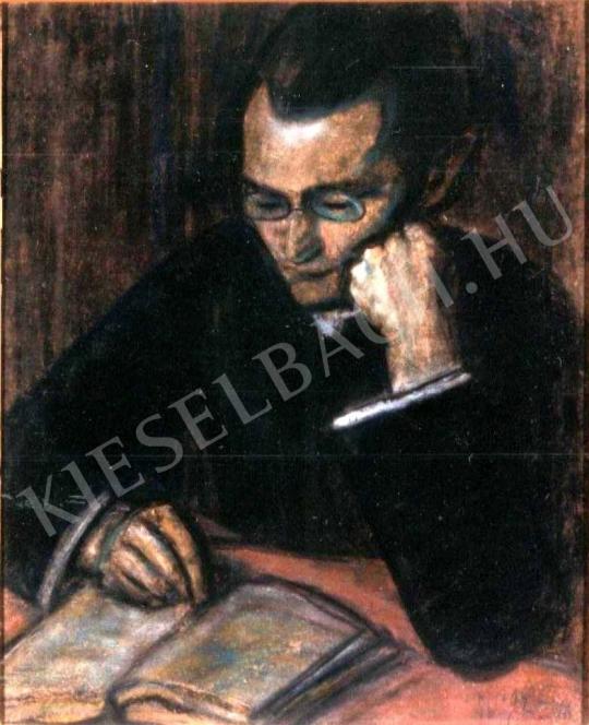 Nagy István - Olvasó férfi festménye