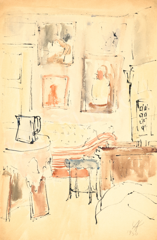  Ámos, Imre - Studio of the Artist, 1930 | 71st Spring auction auction / 10 Lot
