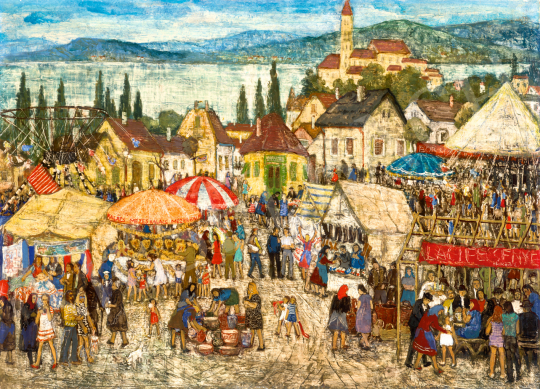  Hikádi Erzsébet - Amusement Park in a Town by the Danube | 71st Spring auction auction / 21 Lot