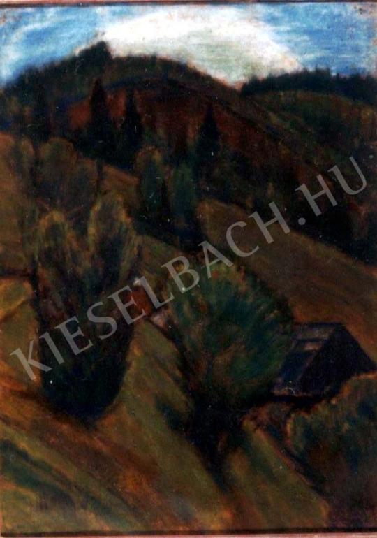 Nagy István - Dombos táj házakkal festménye