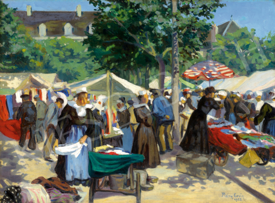 Plány Ervin - Bretoni piacon (Concarneau), 1908 | 71. Tavaszi aukció aukció / 42 tétel