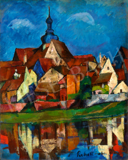  Perlrott Csaba Vilmos - Folyóparti város, 1921 (Wertheim am Main, Kreuzwertheim, Németország) 