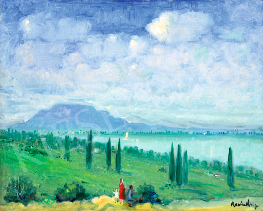  Ruzicskay, György - View of Lake Balaton from Keszthely (Badacsony) | 71st Spring auction auction / 61 Lot