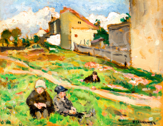  Perlmutter, Izsák - Children on the Hillside, 1926 | 71st Spring auction auction / 104 Lot