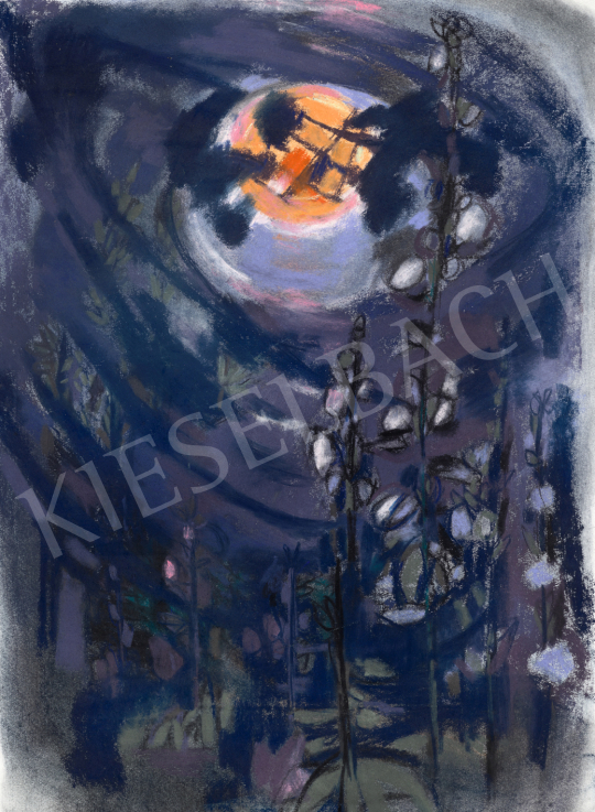  Szántó, Piroska - Flower Garden at Night (Red Moon) | 71st Spring auction auction / 116 Lot