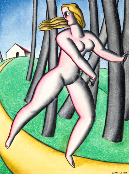 A. Tóth, Sándor - Art Deco Woman (Escaping Nymph), 1933 | 71st Spring auction auction / 134 Lot