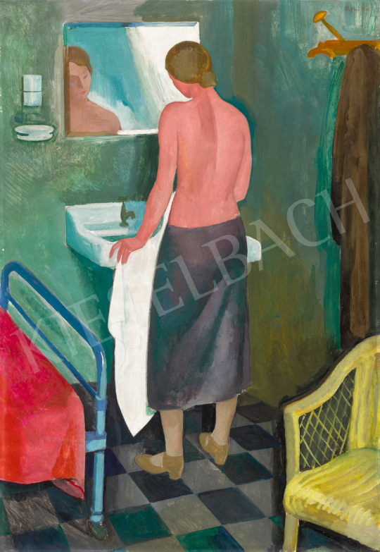  Patkó Károly - Öltözködő nő (Olasz leány), 1931 | 71. Tavaszi aukció aukció / 137 tétel