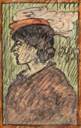  Gulácsy Lajos - Tollas kalapban 