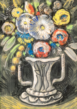  Scheiber, Hugó - Art Deco Still Life with Flowers 