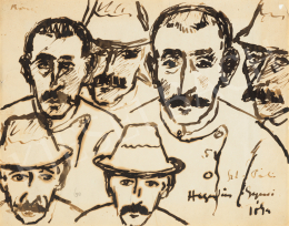 Rippl-Rónai, József - Faces, c. 1900 