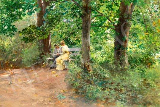 Neogrády, Antal - Courting in the Park | 71st Spring auction auction / 200 Lot