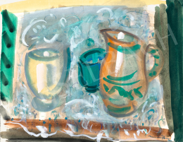  Márffy Ödön - Csendélet kancsóval és poharakkal, 1930-as évek 