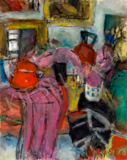  Czóbel Béla - Műtermi csendélet tükörrel, 1962 