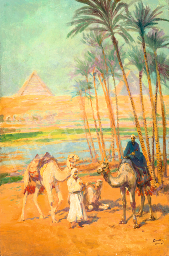 Cserna Károly - Gízai piramisok (Kairo) | 71. Tavaszi aukció aukció / 213 tétel