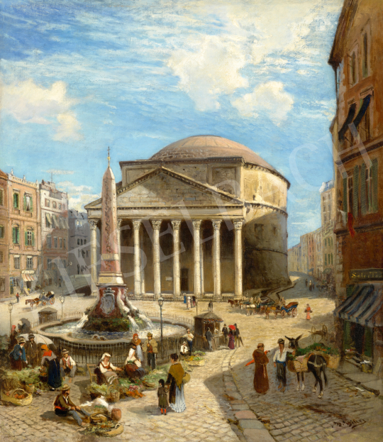  Heinrich Hiller - A Pantheon Rómában | 71. Tavaszi aukció aukció / 243 tétel