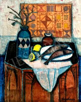  Garabuczy, Ágnes - Still life with fish  