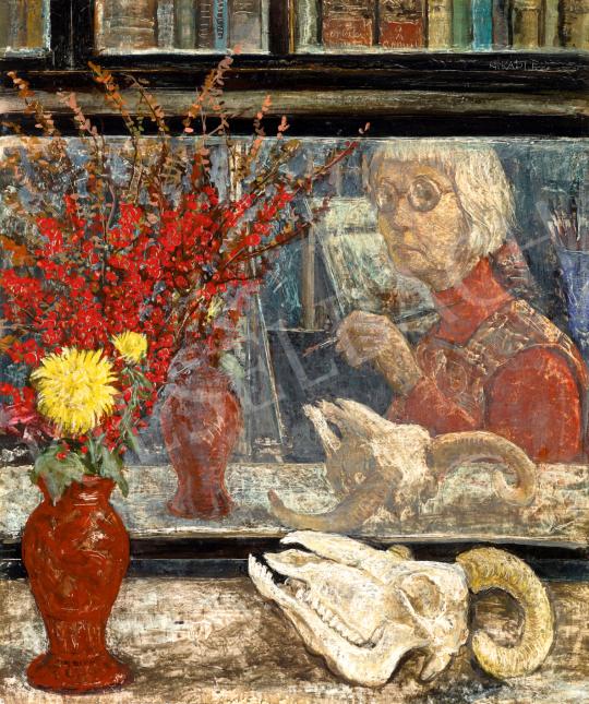  Hikádi Erzsébet - Self Portrait in Studio painting