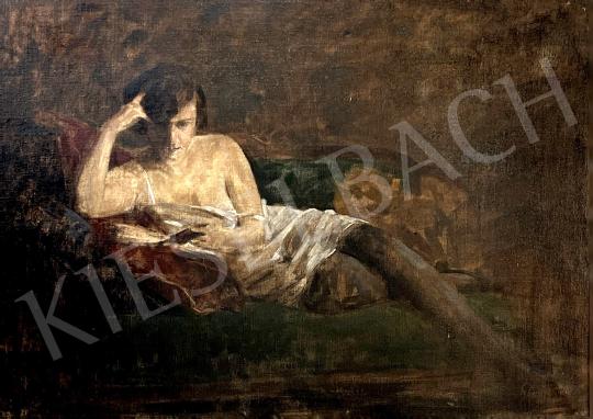 Eladó Glatter Ármin - Díványon pihenő nő  festménye