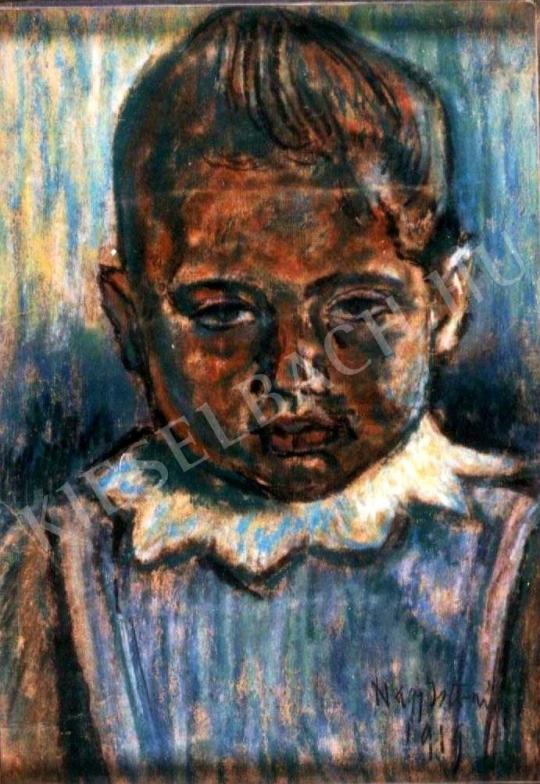 Nagy, István - Small Boy with Zigzaggy Collar painting