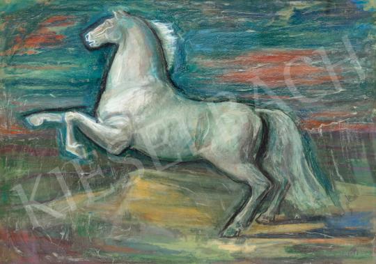 Eladó  Rozgonyi László - A fehér ló, 1940 körül festménye