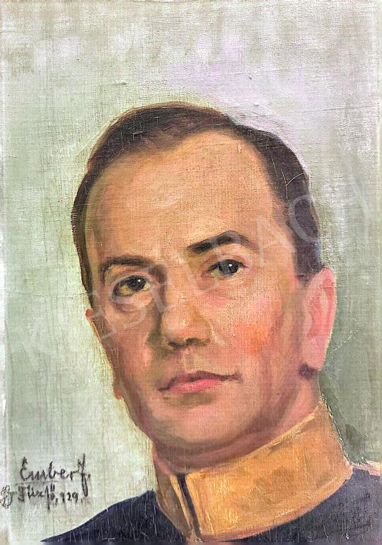 Eladó  Ember János - Katonatiszt portréja festménye