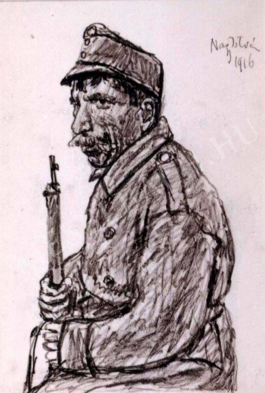 Nagy, István - Soldier painting