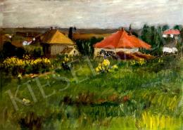  Unknown Hungarian painter, about 1920 - Suburbs with mimosas  