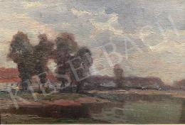  Bosznay, István - Lights on the lakeshore after a storm 