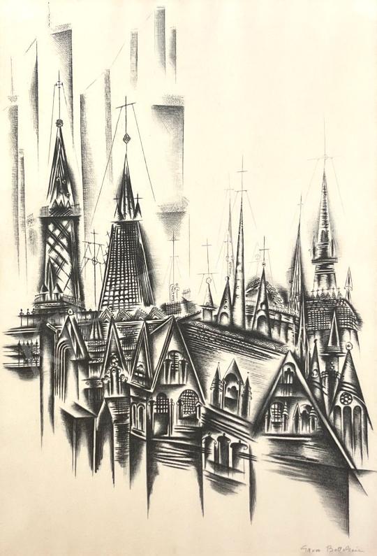 For sale Gross-Bettelheim, Jolán - Big city skyline 's painting