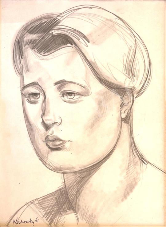 For sale Medveczky, Jenő - Portrait of a Woman, 1961 's painting