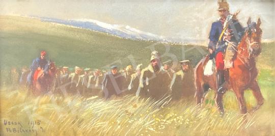 Eladó  Burchard Bélaváry István - Menetelő katonák, 1915  festménye