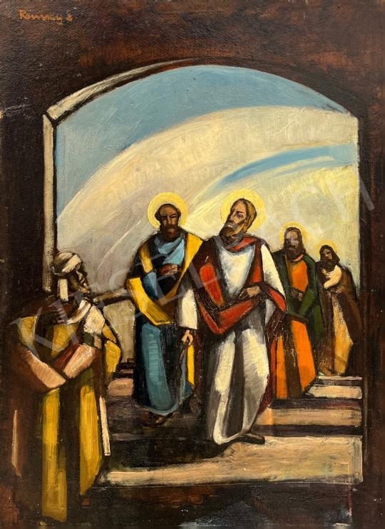 Eladó  Remsey Sándor  - Jézus a templomban festménye