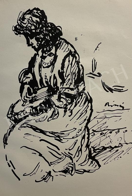 Rippl-Rónai, József - Young girl with guitar painting