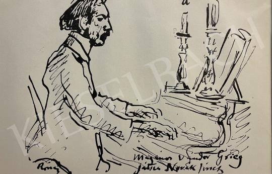 Rippl-Rónai József - Zongorázó férfi festménye