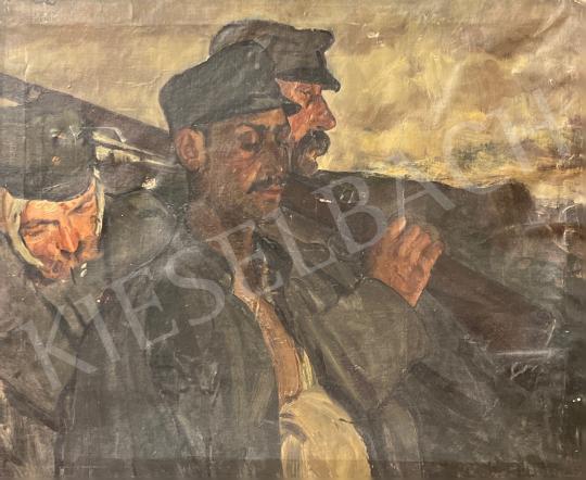 Eladó Szüle Péter - Menetelő katonák, 1917  festménye