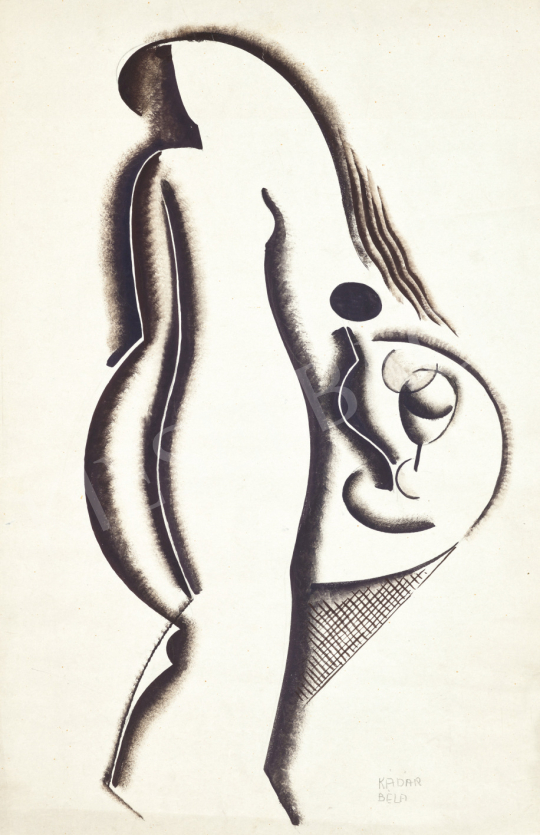  Kádár Béla - Art deco női akt csendélettel, 1930-as évek közepe | 72. Őszi aukció aukció / 13 tétel