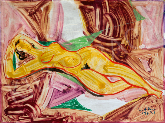  Litkey, György - Lying Female Nude (Dreaming), 1973 | 72nd Autumn auction auction / 14 Lot