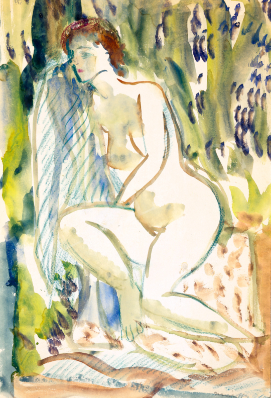  Márffy, Ödön - Female Nude with Red Shawl | 72nd Autumn auction auction / 15 Lot