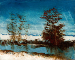  Mednyánszky, László - Snowy Landscape with River 