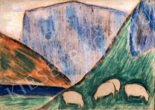 Nagy, István - Sheep Pasturing, about 1933 painting