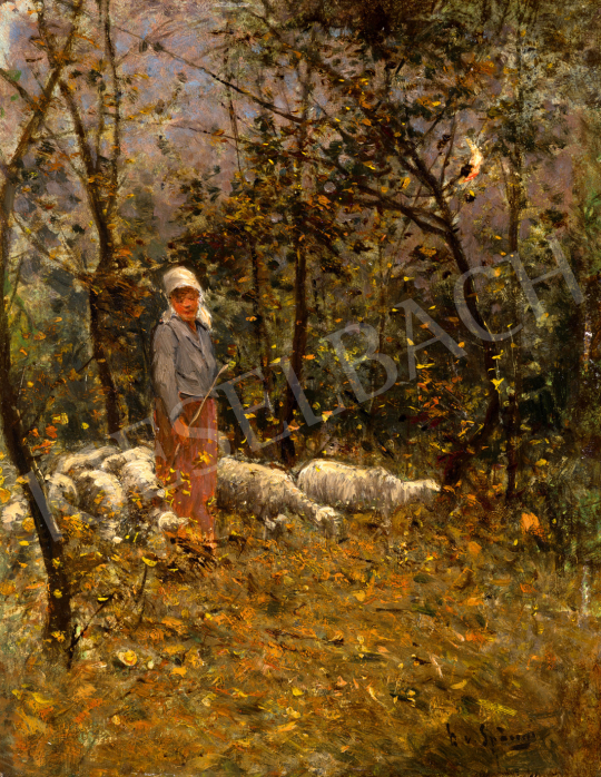 K. Spányi, Béla - Shepherdess by Moonlight | 72nd Autumn auction auction / 65 Lot