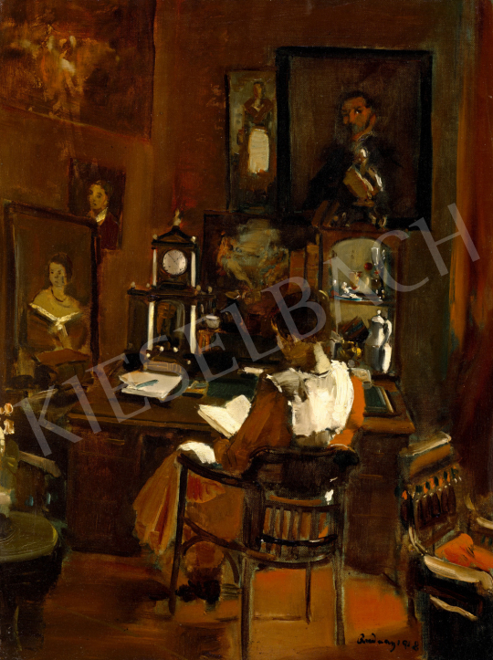  Rudnay, Gyula - Reading Woman, 1918 | 72nd Autumn auction auction / 68 Lot