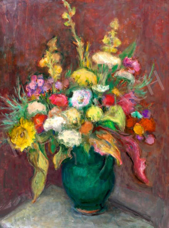 Gráber Margit - Színes virágok | 72. Őszi aukció aukció / 69 tétel