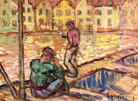 Egry, József - Harbour (In Bruges), c. 1910 | 72nd Autumn auction auction / 95 Lot