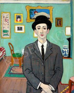  Vörös, Géza - Self-Portrait in a Hat, c. 1930 