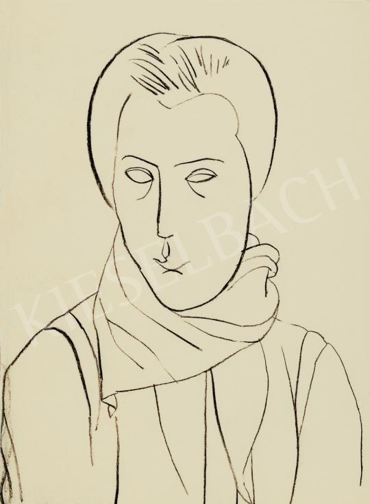 Vajda Lajos - Arcmás (Fej kendővel), 1934 körül | 72. Őszi aukció aukció / 113 tétel