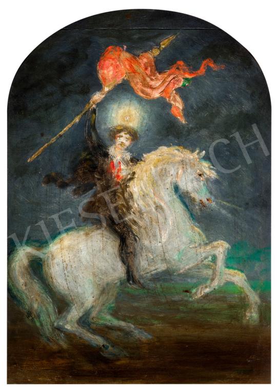 Madarász Viktor - Feltámadás (Petőfi lovon), 1913 körül | 72. Őszi aukció aukció / 153 tétel