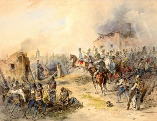  Friedrich Treml  - A győri csata, 1851 | 72. Őszi aukció aukció / 155 tétel