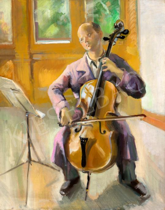 Rozsda, Endre - 1. Man with Cello, Portrait of a Man, 1951 | 72nd Autumn auction auction / 159 Lot